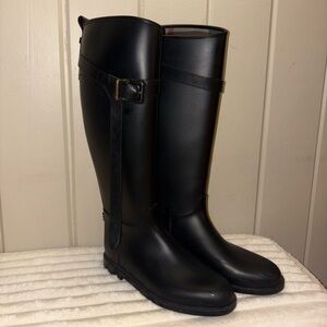 Burberry Black Women's Tall Rain Boots